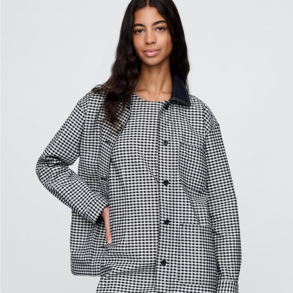 GAP Doen gingham denim jacket